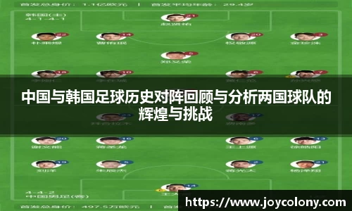 中国与韩国足球历史对阵回顾与分析两国球队的辉煌与挑战